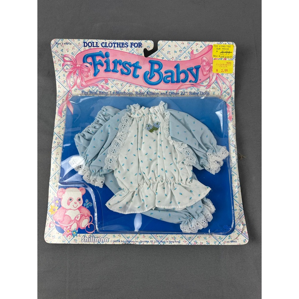 Vintage 1985 Shillman First Baby Doll Clothes 22" Baby Doll Outfit 87001 NIP